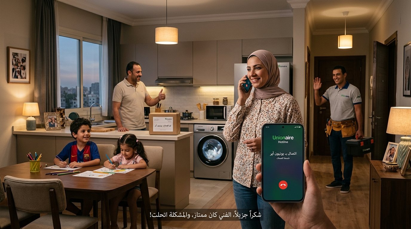خدمة عملاء يونيون اير في مصر – الحل السريع لراحة بيتك