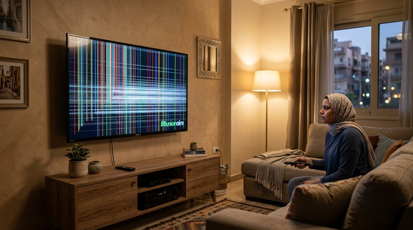 شاشة يونيون اير بها خطوط